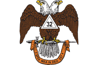 Scottish Rite 32 degree double-headed eagle crest